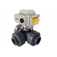 China Compact 3 Way Electric Actuated ISO5211 PVC Ball Valve on sale