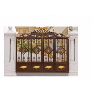 China Welded Home Depot Wrought Iron Security Doors , Black Custom Metal Gates supplier
