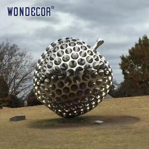 Metal Art Large Stainless Steel Garden Sculptures Hole Digging Apple