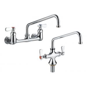 China Single / Double Pantry Faucet Deck Mounted / Wall Mount Commercial Kitchen Faucets supplier