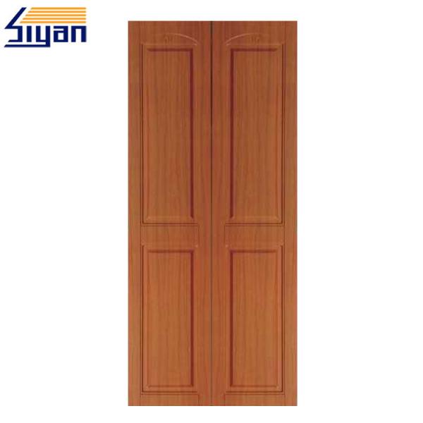 Double MDF Bedroom Wardrobe Doors For Wooden Clothes Cabinet , PVC Film Surface