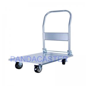 China Panda Hand Platform Truck 300KG Stainless Steel Folding Handle Cart supplier
