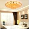 China Luxury Crystal Led Ceiling Light Round Bedroom Gold Chandelier wholesale