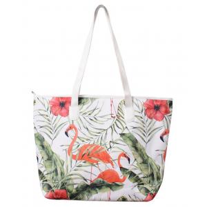 Polyester Large Beach Bag Tote Unisex Fashion With PU Handle