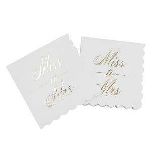 Gold Foil Cocktail Paper Napkins Serviettes Disposable For Weddings