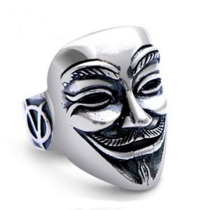 925 Sterling Silver Ring Mask Design Men Ring (055677 )