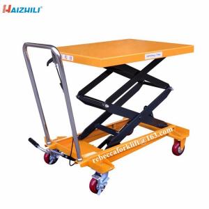 China Hot deal 150kg hydraulic double scissor lift table for factory super market supplier