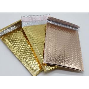 China Rose Gold Metallic Bubble Wrap Mailing Envelopes 6x10 Light Weight For Shipping supplier