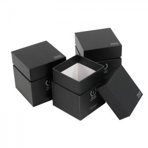 Rigid Custom Printed Candle Boxes Cardboard Packaging Black