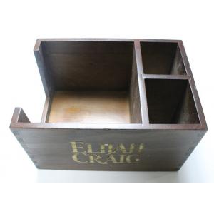 China Office Simple Unfinished Wood Storage Box Dark Color With Customized Size supplier