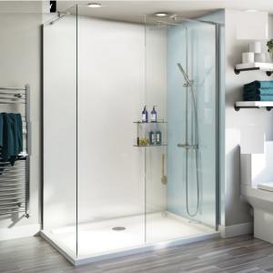 China Walk In Fixed Glass Shower Screen  6mm 8mm Tempered Customized Size supplier