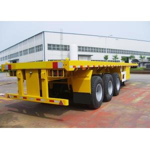 Low Bed  FUWA Flatbed Truck Trailer 2500mm 4 Axle Flatbed Trailer
