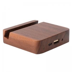 China 5200mAh Emergency Wooden Phone Charger , Ultra - Thin Easy Carry Power Bank supplier