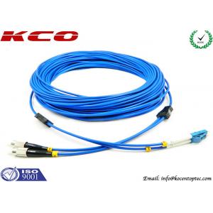 China Multimode LC to FC Fiber Optic Patch Cord Duplex Armored Low Insertion Loss supplier