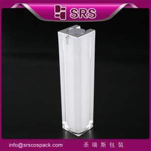 2015 new design acrylic high quality with good price airless bottle,square luxury elegant bottles