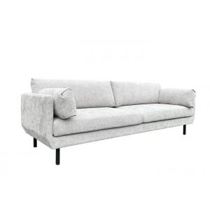 Fabric sofa 3 seater large arm pillows metal sofa legs high density pure sponge