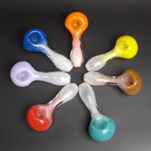 Colorful Tobacco Pipe 3.5'' Inch Glass Pipes Smoking Pipes Glass Water Pipe for Dry Herb Smoking Pipe Mix Colors