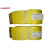 WLL 3335 LBS Polyester Ratchet Straps , Yellow Car Trailer Straps CE Approved