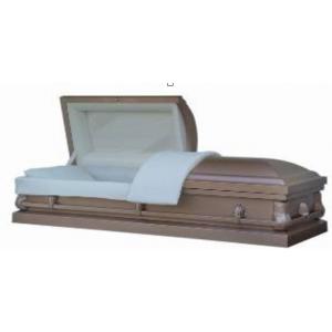 China Luxury Metal Casket MC01 Copper Material 20 Gauge Casket With Pearl Crepe Interior supplier