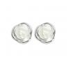 Sterling Silver Mother of Pearl Stud Earrings(XH022915W)