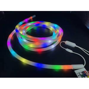 China 360 Degree SMD 2835 LED Fabric Strips 240D/M RGBIC Running Color 12V 24V IP65 White Round RGB Neon Lights supplier