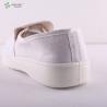 Cleanroom anti-static canvas esd shoes with PU sole lint-free white color for