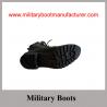 Wholesale China Made Black Split Leather Police Combat DMS Boot with Size Zipper