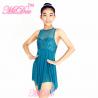 Modern Dance Costumes Sweet Heart Cut Bust Attached With Mesh Neck Tricorn Cut