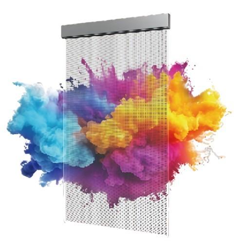 P3.9 Holographic Transparent LED Film Display 70% Transparent 6kg/sqm Aluminum+PCB