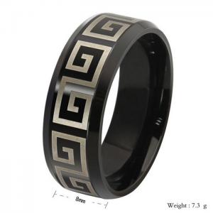 China New Unique Titanium steel 18 k gold & black Wholesale Fashion Jewelry Wedding Bands Vintag supplier