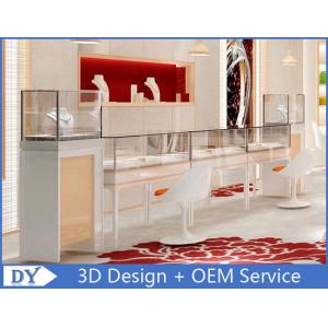 China OEM Easy Install Wood Glass Jewelry Display Cases / Jewelry Showcases For Retail Shop supplier