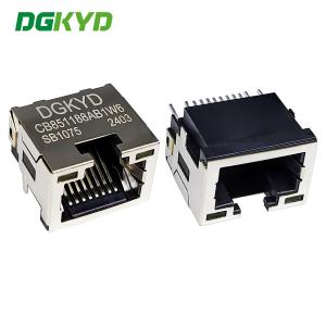 China RJ45 Connector SMD Connector Sinking Board 8.5 With Light 8P8C Patch Type DGKYDCB851188AB1W6SB1075 wholesale