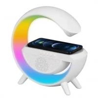 China 10W Smartphone Wireless Fast Charger Wireless Bluetooth Speaker With RGB Light Lamp on sale