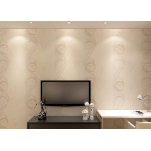 China 0.53*10M Washable Vinyl Wallpaper Embossed Circle Stripes for Living Room supplier