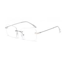 China Frameless Rimless Plain Lens Glasses Spectacle Frame Eyeglasses BSCI on sale