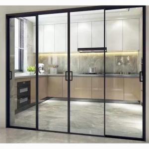 10mm Tempered Glass Partition Walls Aluminum Frame Glass Door