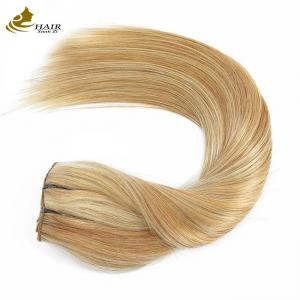 China Virgin Human Hair Clip In Extensions Ponytail Straight Piano Color supplier