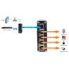 China Industrial 1-Port PoE+ to 4-Port Gigabit PoE Extender 400m Cascade wholesale