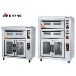 China Bakery Professional Double Deck Four Trays Electric Oven With Proffer Commercial Kitchen supplier