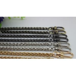 Fancy design various color length 120 mm iron metal women bag chain with d ring snap hooks