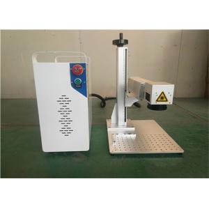 Mini Fiber Laser Marking Machine / White 20w Laser Engraving Equipment