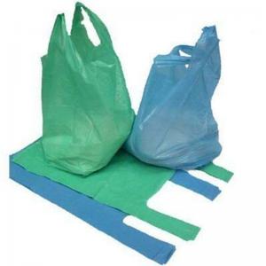 Plastic Compostable Shopping Bags , Custom Printed Packaging T Shirt Bag