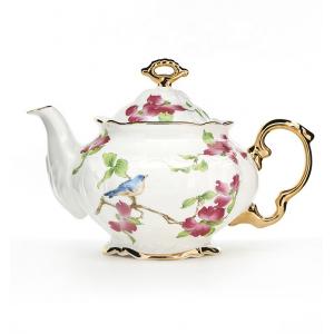 2 Litre Ceramic Teapot Ceramic Floral Teapot Large Capacity For Afternoon Tea