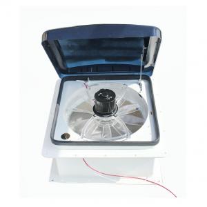 Reversible Manual Lift 12V RV Roof Fan Vent 14" 18W Smooth Edges