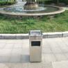 China Commercial Trash Can Hotel Lobby Vertical Rust Steel with Ashtray Trash Hotel Lobby Corridor Flame Retardant Paper Baskets wholesale