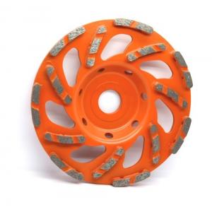 China Orange Metal Bonded Diamond Grinding Wheel For Concrete / Masonry Surface Grinding supplier