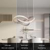 China Ceiling Lighting Fixture Remote Dimmable Hanging LED Pendant Light Suspension Moderne for Decoration wholesale