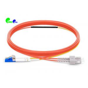 China Mode Conditioning Fiber optic patch cord SC MM - LC SM 3M LSZH Orange For Gigabit Interface Converter supplier