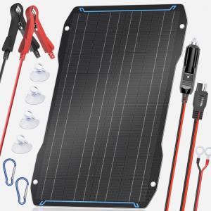 Waterproof 30 Watt Flexible Solar Panel Car Battery Charger Portable