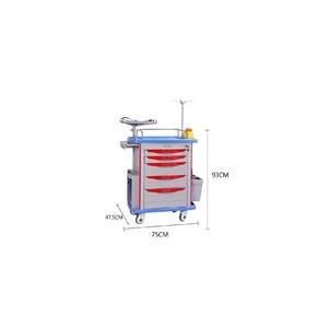 190CM Anesthesia Medical Cart Trolley On Wheels ABS Plastic